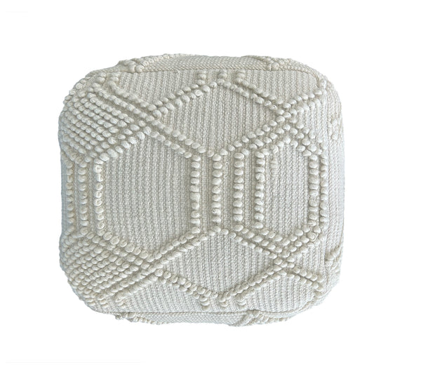 Ivy Floor Wool Pouf