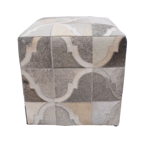 Geometric Hide Pouf Braxton