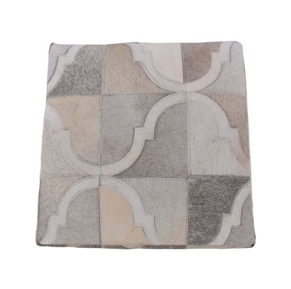 Geometric Hide Pouf Braxton