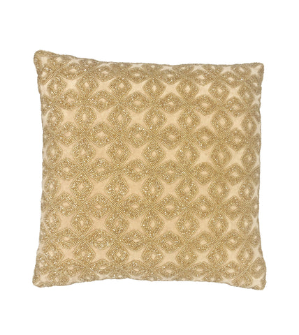 Bari Throw Pillow, Gold (18"x18"x4")