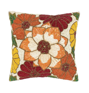 Kaci Throw Pillow, Orange (16"x16"x4")