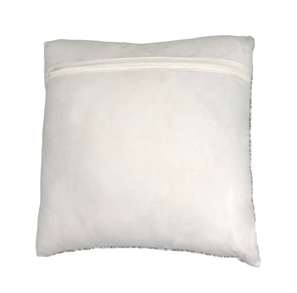 Flake Throw Pillow, White (16"x16"x4")