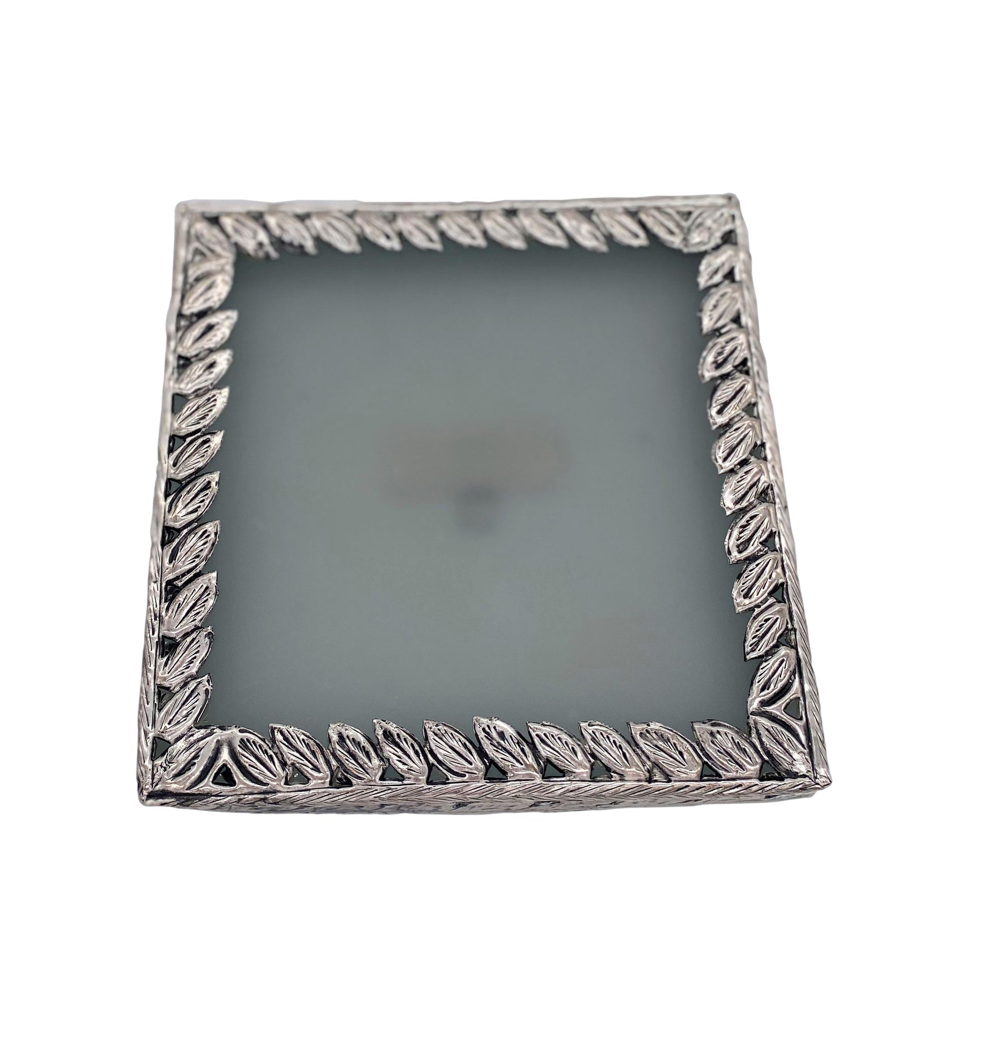 Colfax Frosted Glass Plate, Grey (8"x8"x0.5")