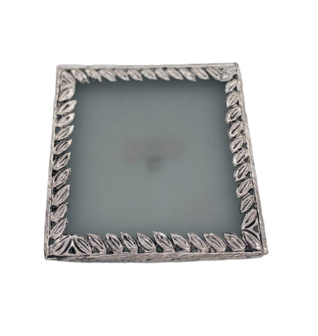 Colfax Frosted Glass Plate, Grey (8"x8"x0.5")
